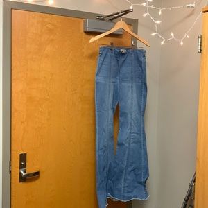 Bellbottom jeans, elastic waist